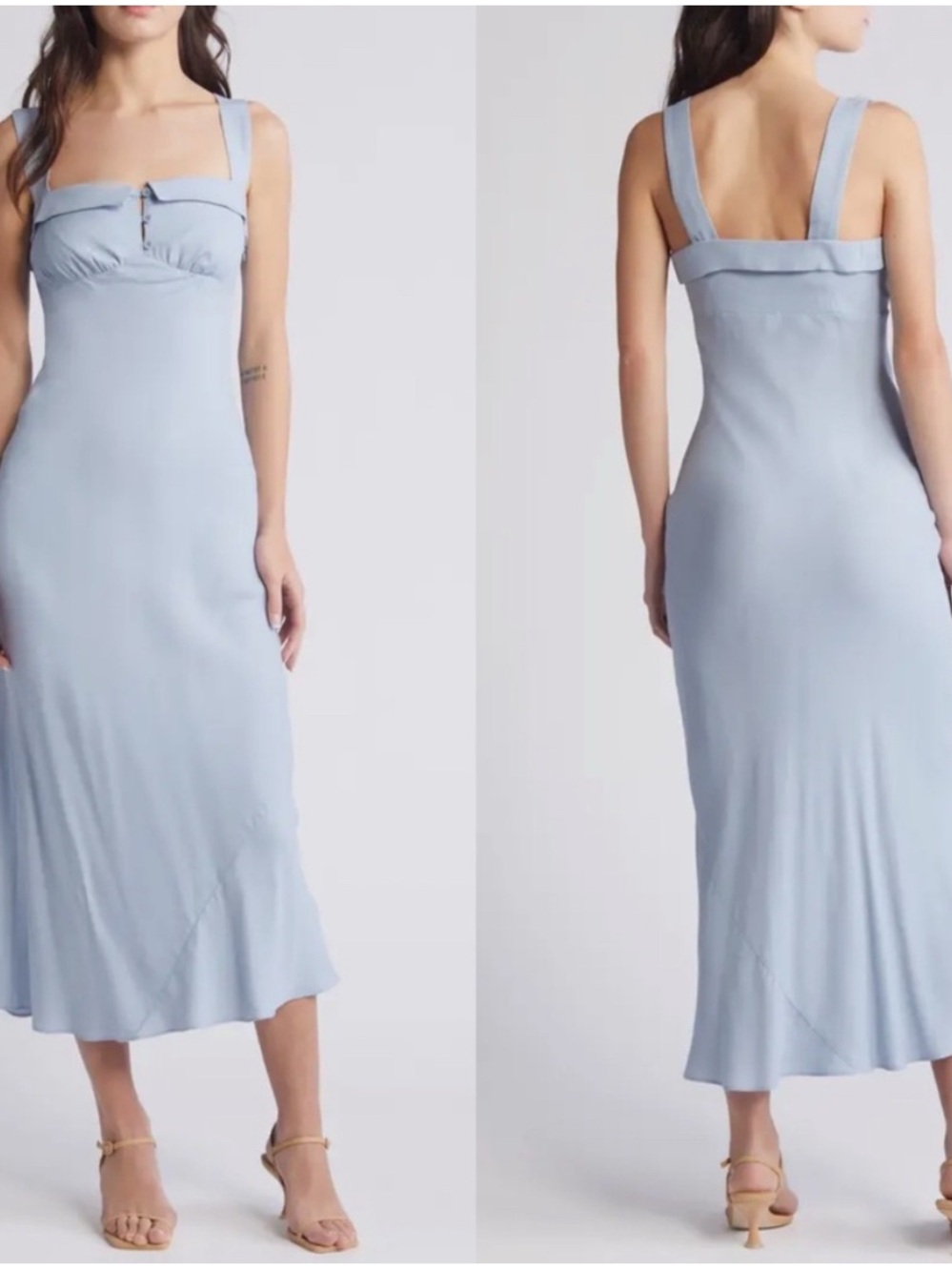 Reformation Tancy Button Front Midi Dress